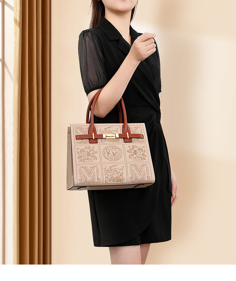 Women's High-grade Embroidery Wedding Mom Large Capacity Commuter Shoulder Bags