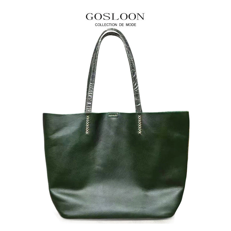Innovative French First Layer Cowhide Commuter Bags