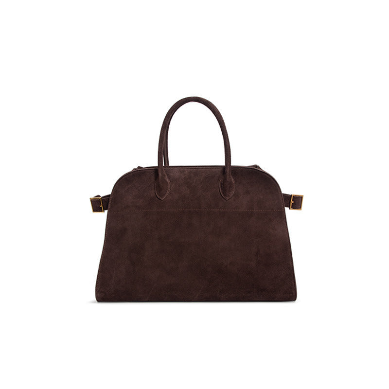Classy Women's Suede Genuine Leather Big Tote Bags