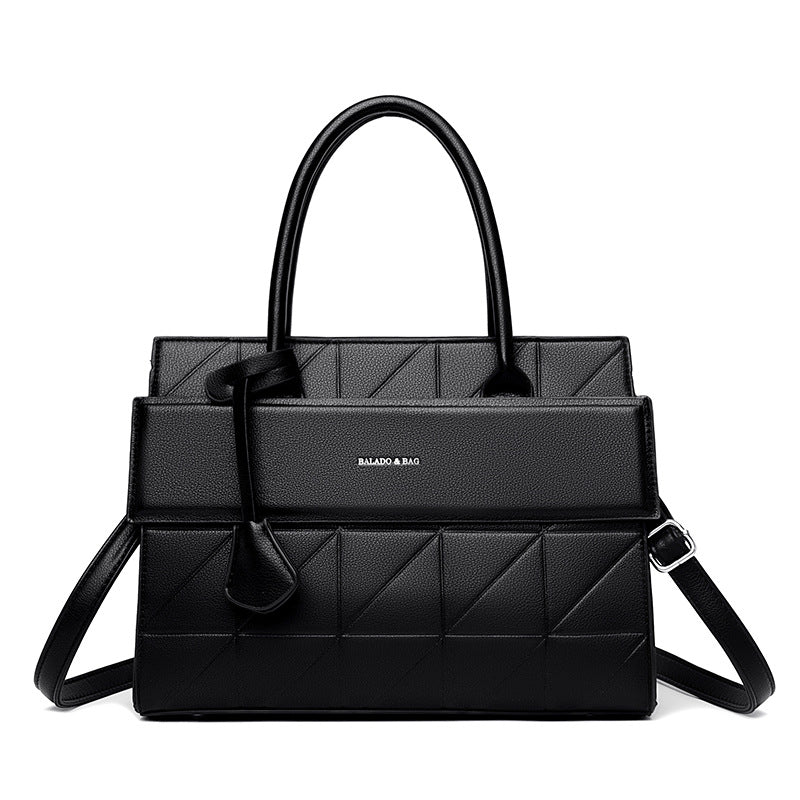 Women's Light Luxury High-grade Fashion Rhombus Embroidered Line Handbags