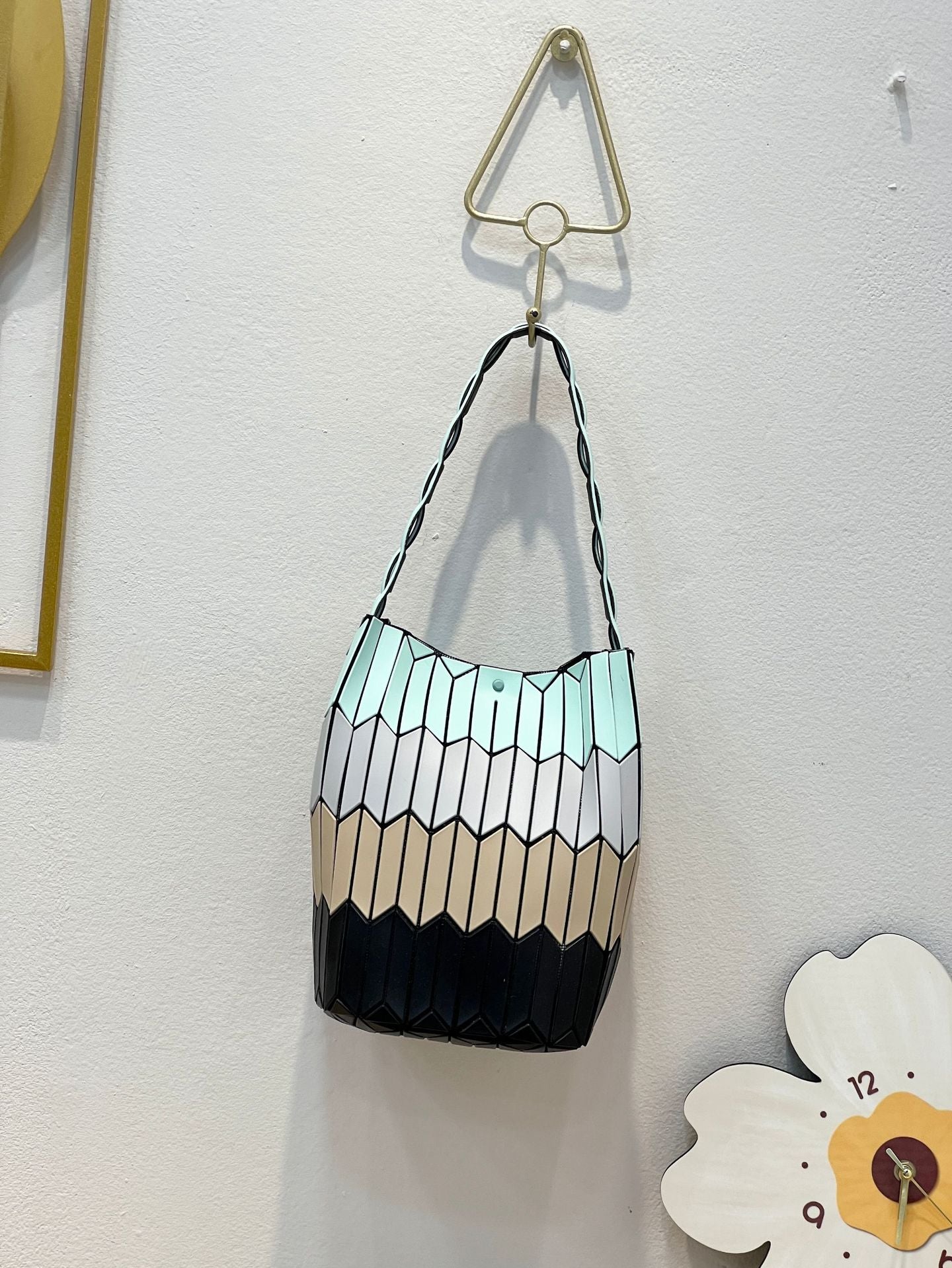 Women's Style Vegetable Basket Simple Fashion Rhombus Handbags