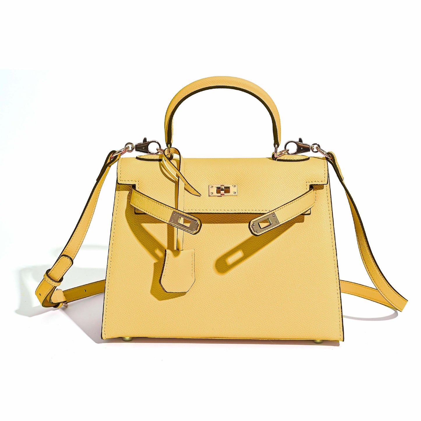 Women's Kelly Fashion Commuter Palm Print Cowhide Handbags