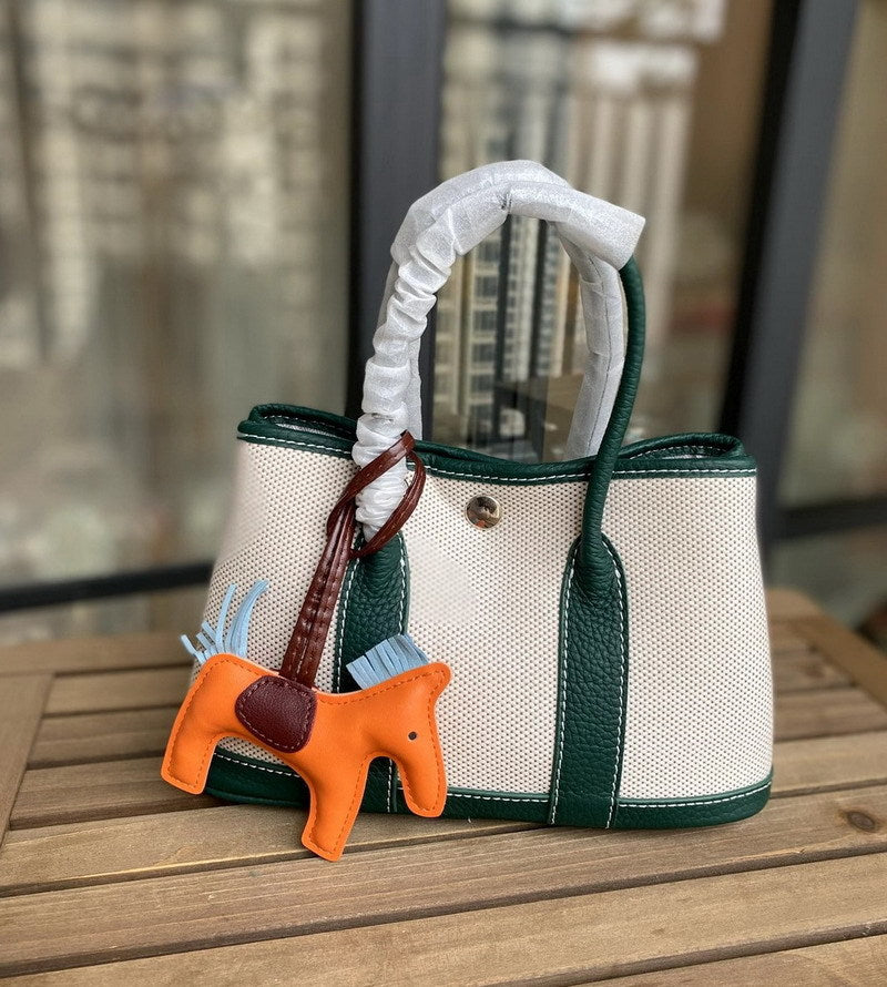 First Layer Cowhide Contrast Color Fashion Handbags