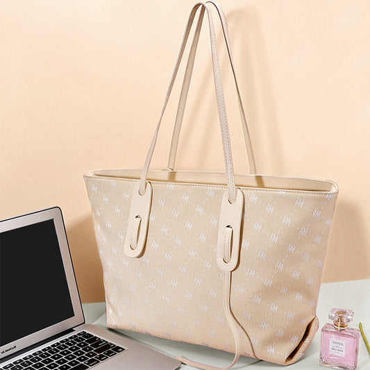 Women's Large Capacity Versatile Portable Printed Official Shoulder Bags
