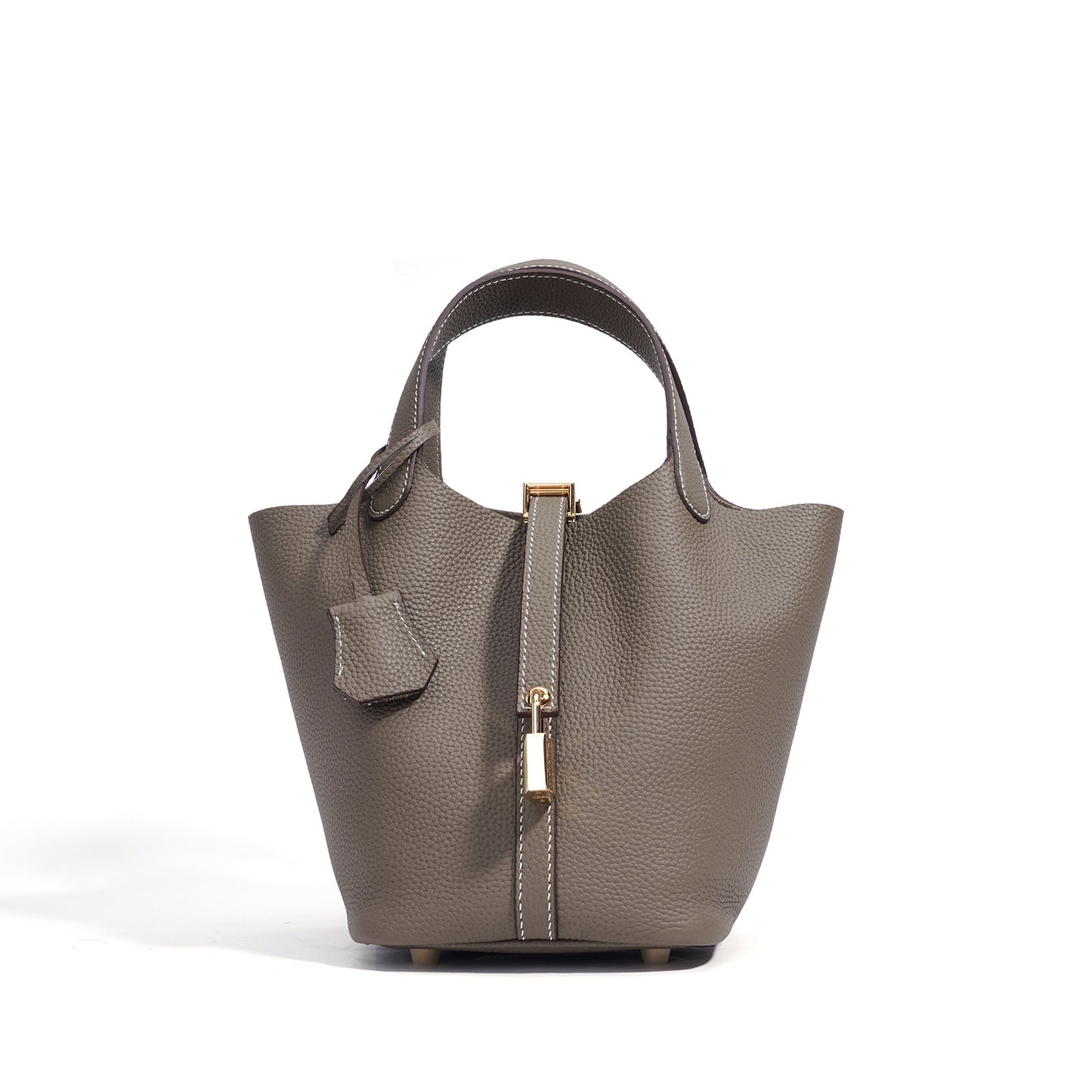 Design Vegetable Basket Layer Cowhide Leather Portable Fashion Handbags