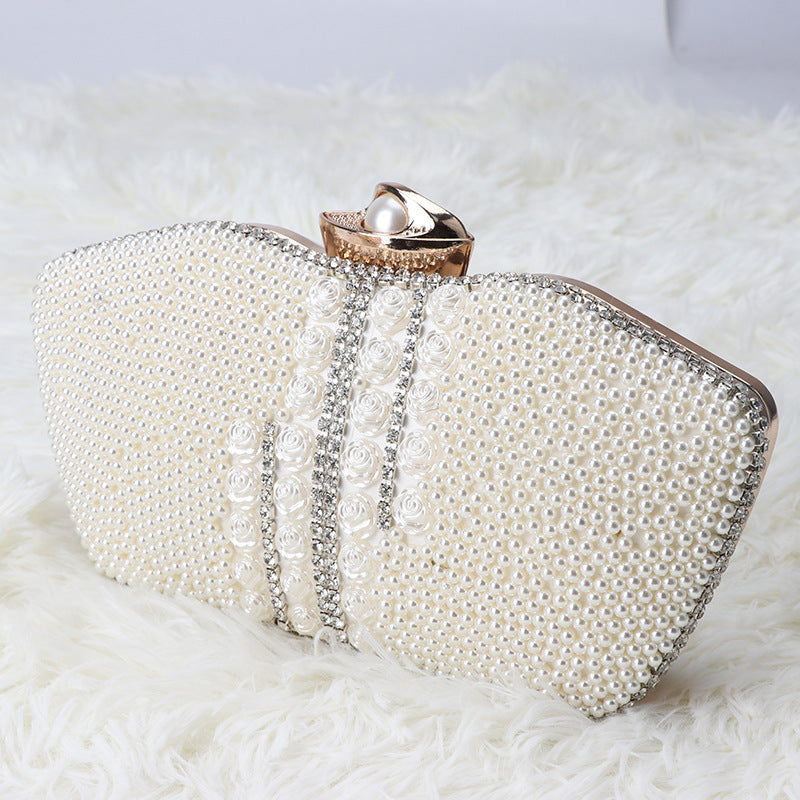 Women's Elegant Pearl Banquet Clutch More Than Styles Evening Bags