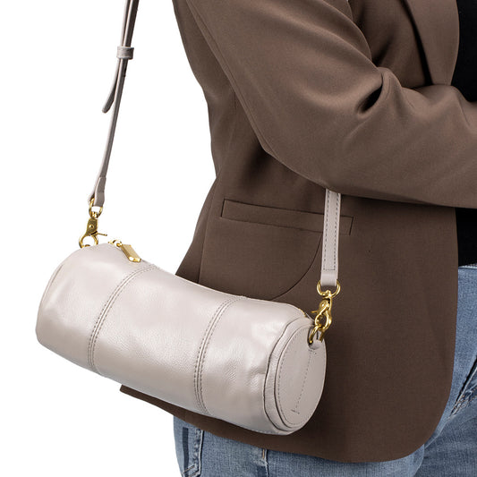 Women's Layer Leather Elegant Round Large Capacity Niche Bags