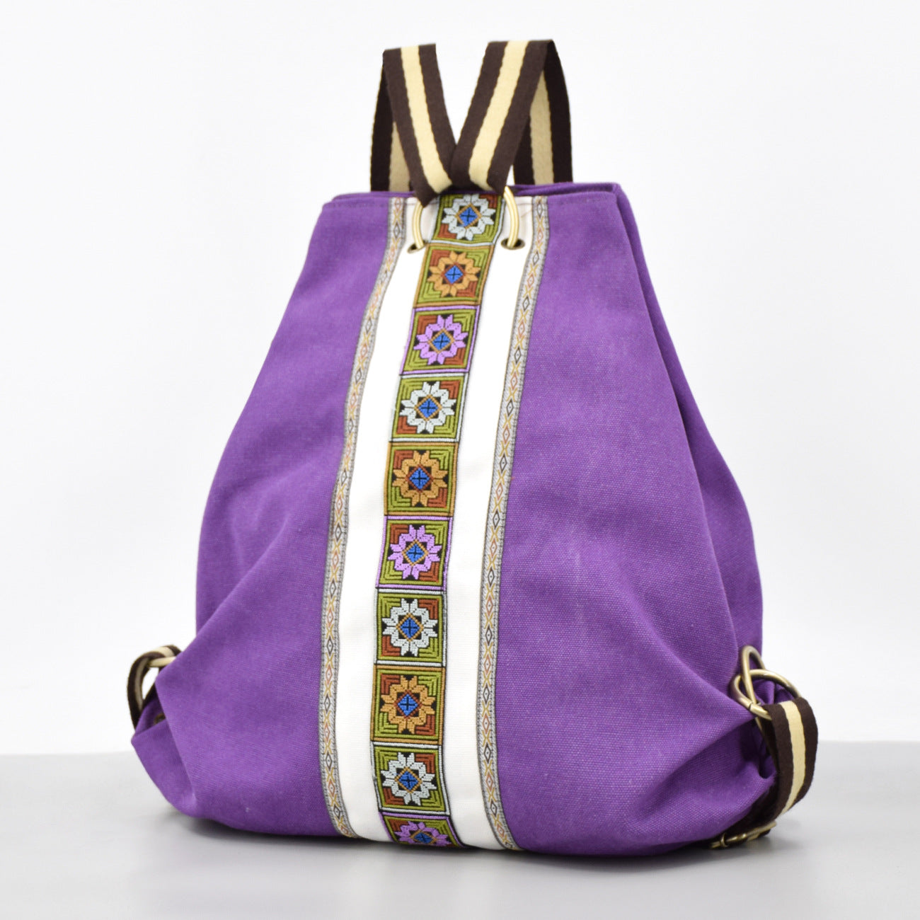 Women's Embroidered Large Capacity Canvas Retro Durable Backpacks