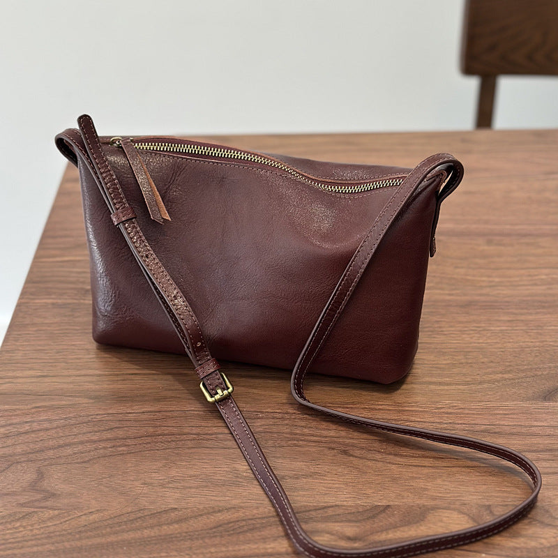 Leather First Layer Vegetable Tanning Cowhide Crossbody Bags