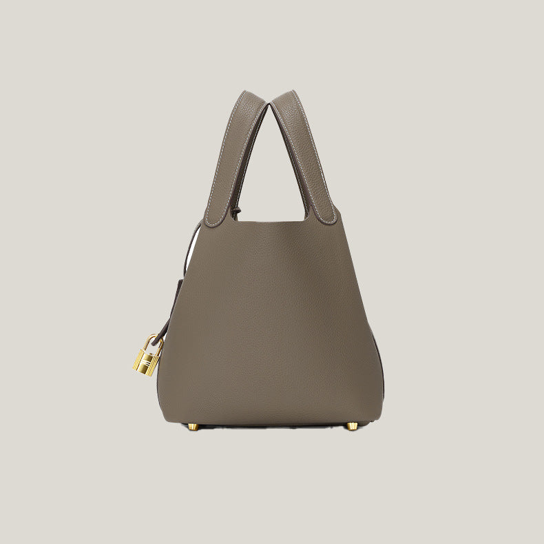 Women's Vegetable Basket Genuine Leather Niche Advanced Mother Handbags