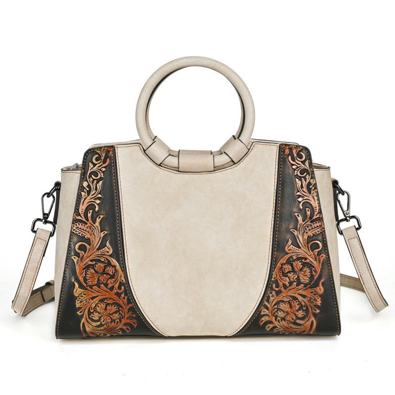 Pretty Glamorous Women's Leather Floral Pattern Bags