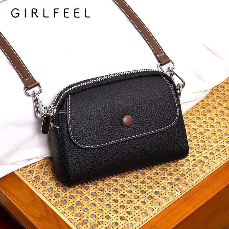 Women's Trendy Head Layer Cow Leather Genuine Crossbody Bags