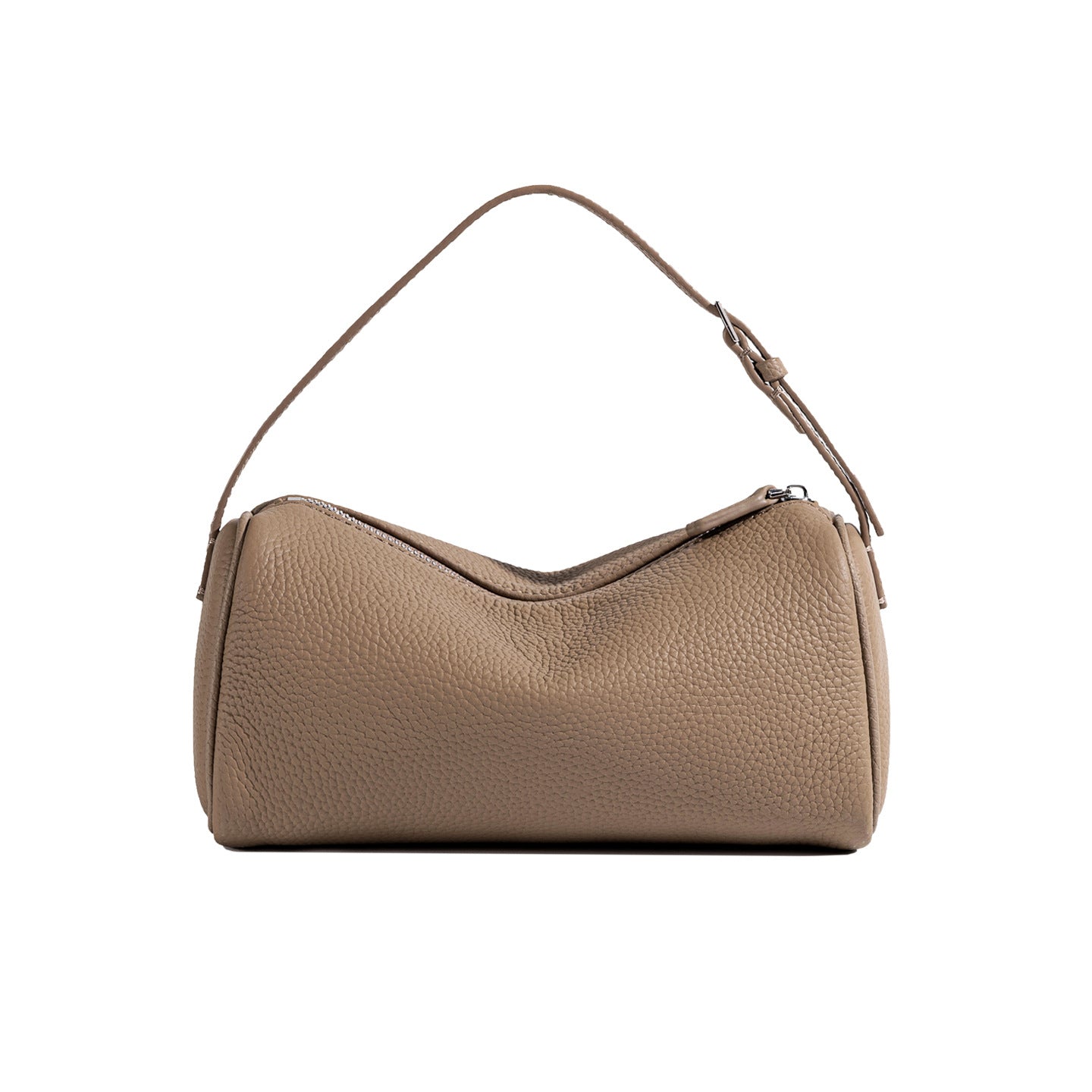 Charming First Layer Cowhide Zipper Round Bags