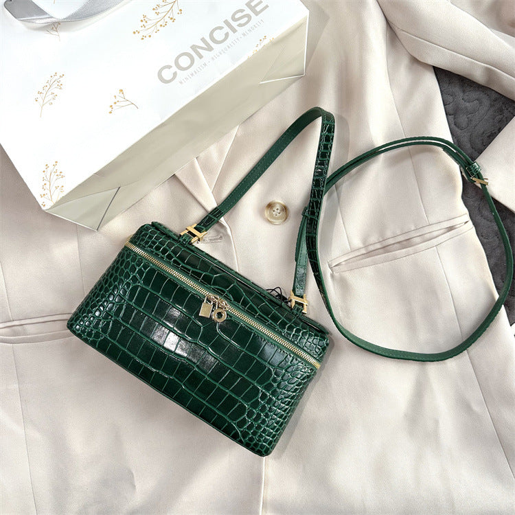 Popular Crocodile Pattern Portable Lunch Box Crossbody Bags