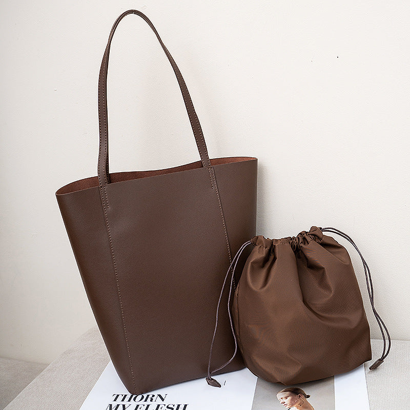 Women's Niche Leather Cowhide High-grade Versatile Large Shoulder Bags