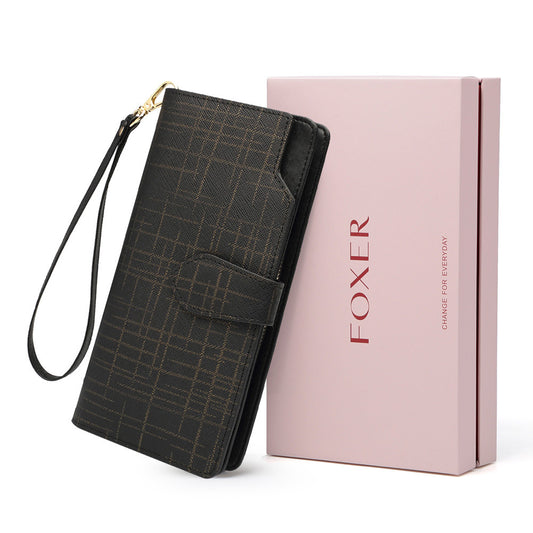 Women's Light Luxury Long Cowhide Clutch Ladies Wallets