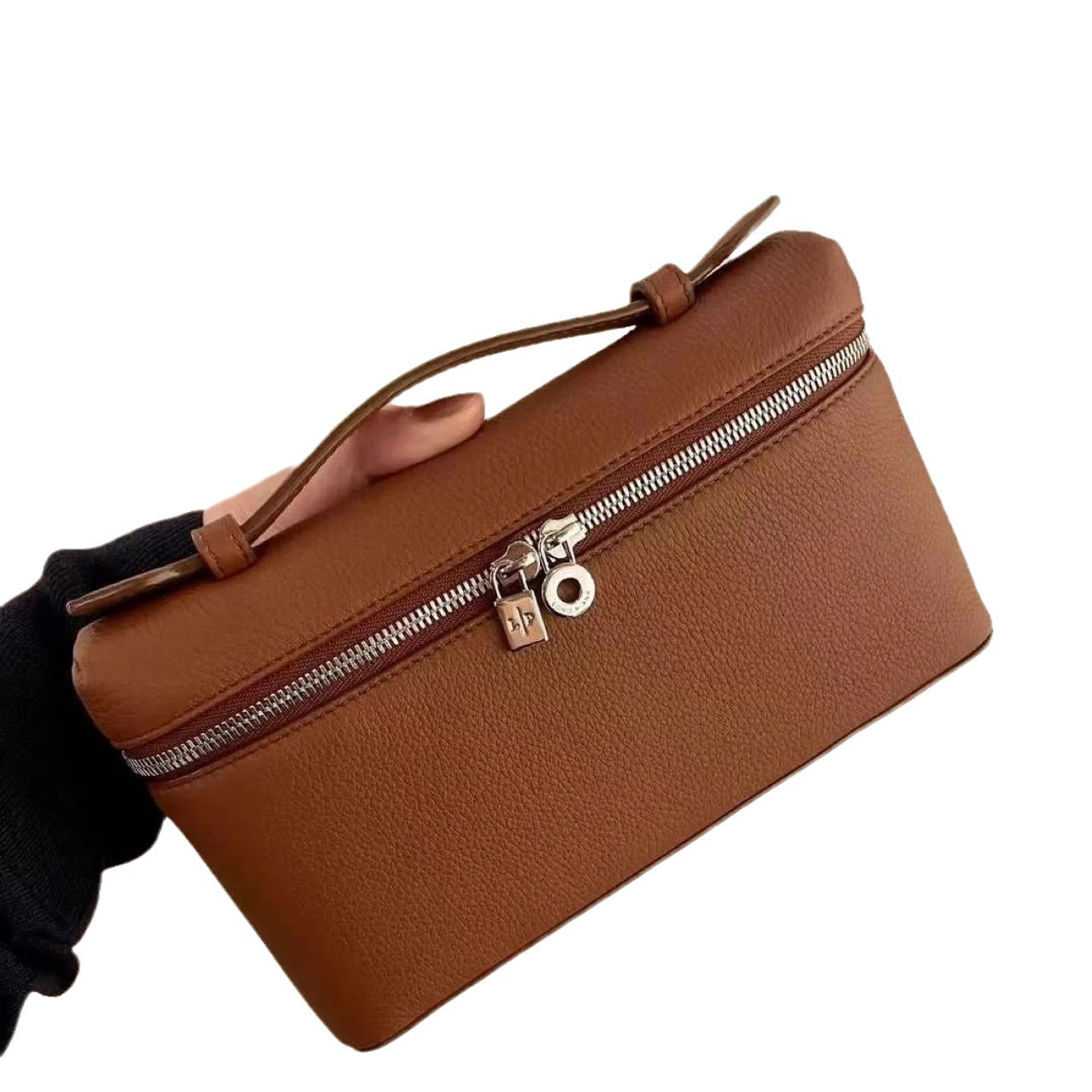 Women's Leather Lunch Box Kelly Lychee Pattern Crossbody Bags
