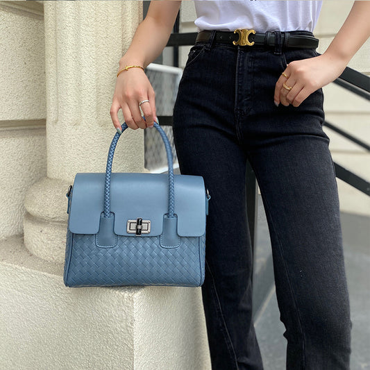 Women's Business Sheepskin Fashion Leather Large Capacity Shoulder Bags