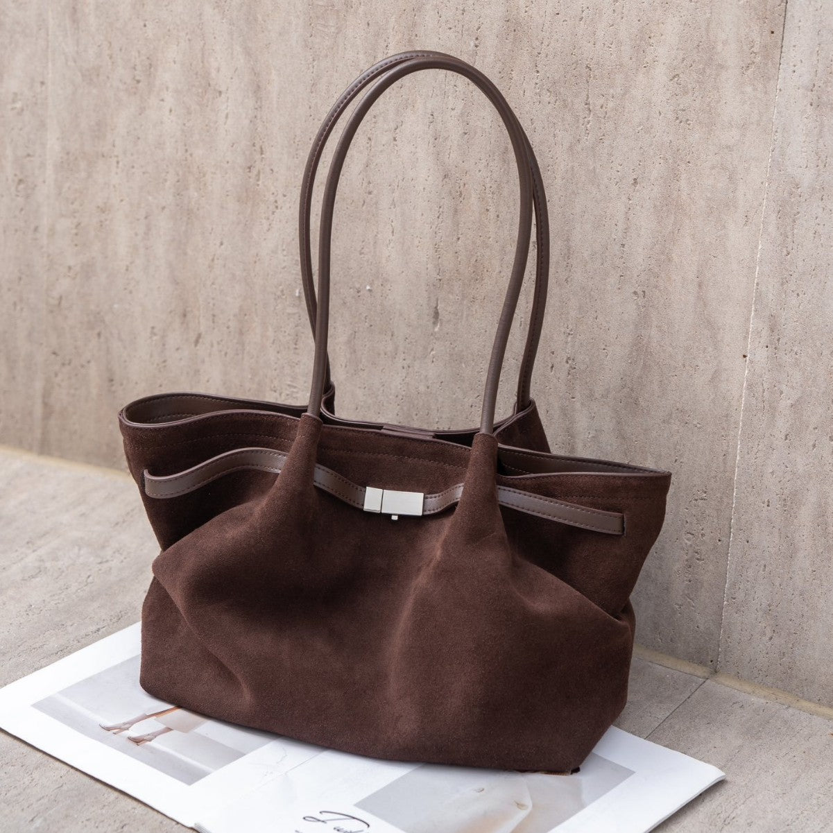 Classy Niche Design Frosted Suede Portable Handbags