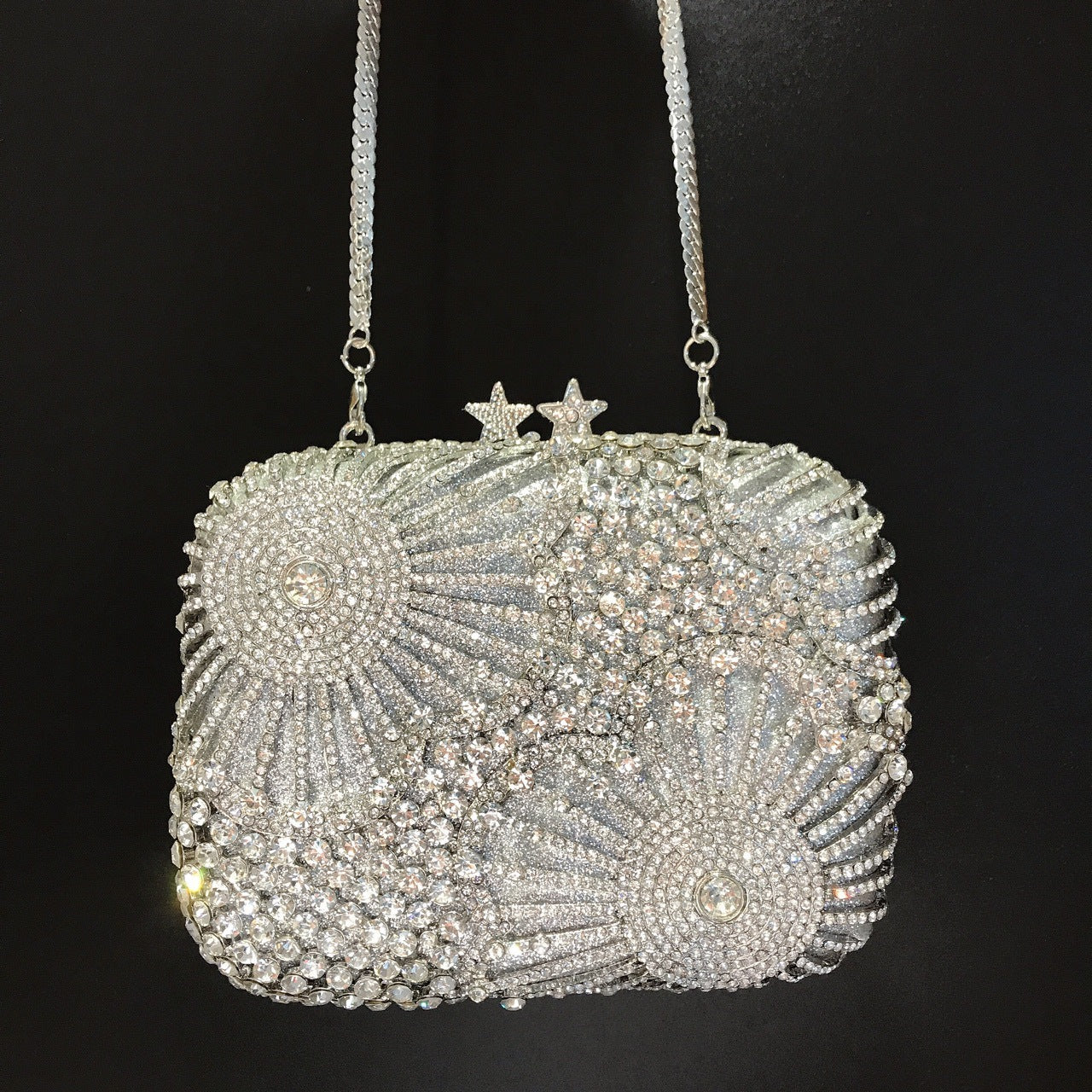 Banquet Hand-held Five-pointed Star Fireworks Crystal Evening Bags