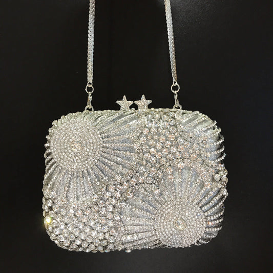 Banquet Hand-held Five-pointed Star Fireworks Crystal Evening Bags