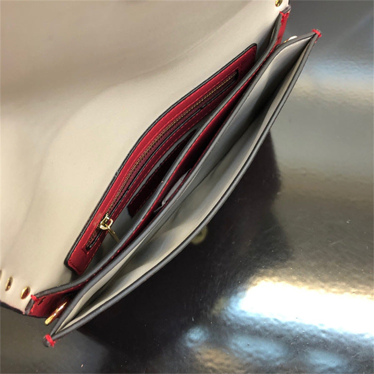 Women's Long Cattlehide Leather Fashion Large Temperament Capacity Versatile Handbags