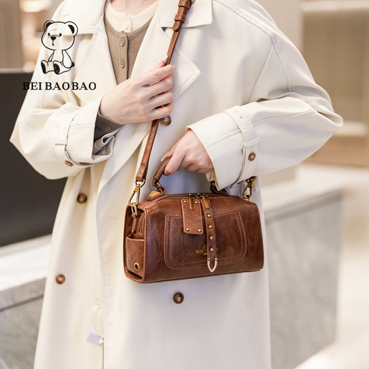 Women's Source Retro Fashion Solid Color Pillow Simple Crossbody Bags