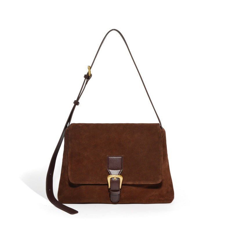 Women's Leather Retro Elegant Suede Underarm Large Bags