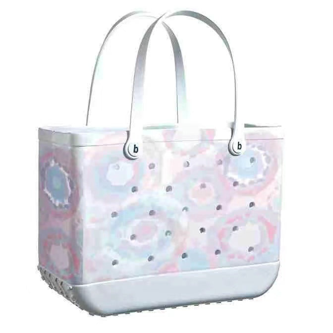 Women's Beach Printed Basket Hole Storage Bags