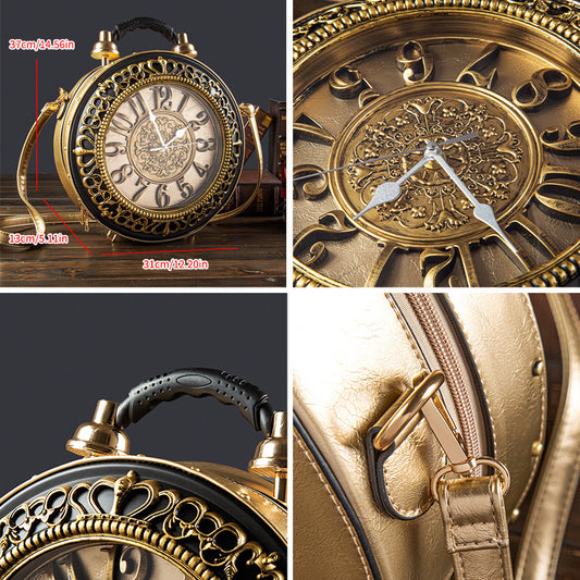 Trendy Innovative Personality Classic Retro Clock Shoulder Bags