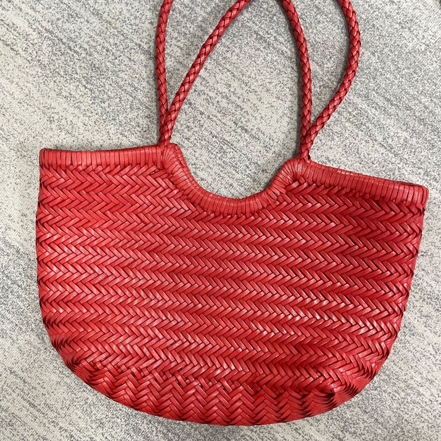 Women's Cow Woven Genuine Leather French Handbags