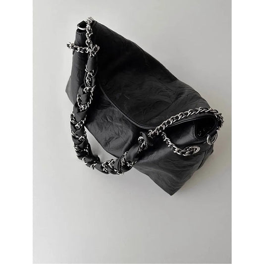 Women's High-grade Fashionable White Clutch Pattern Chain Shoulder Bags