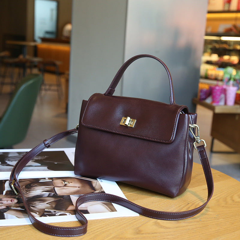 Women's Versatile High-grade Fashion Commuter Genuine Leather Shoulder Bags