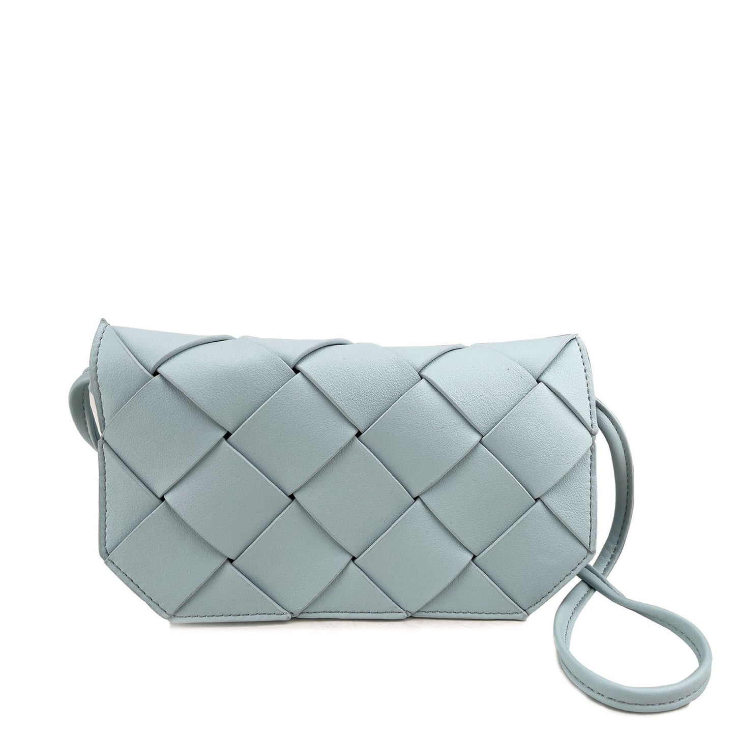 Women's Authentic Leather Weave Flip Woven Bags