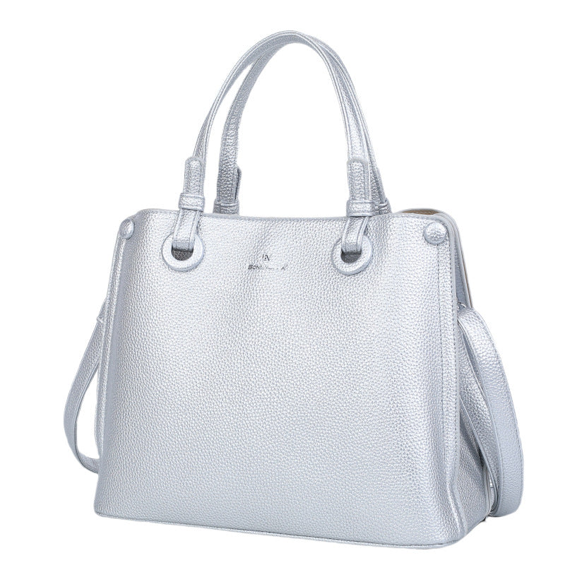 Beautiful Graceful Women's Russian Leather Commute Bucket Bags