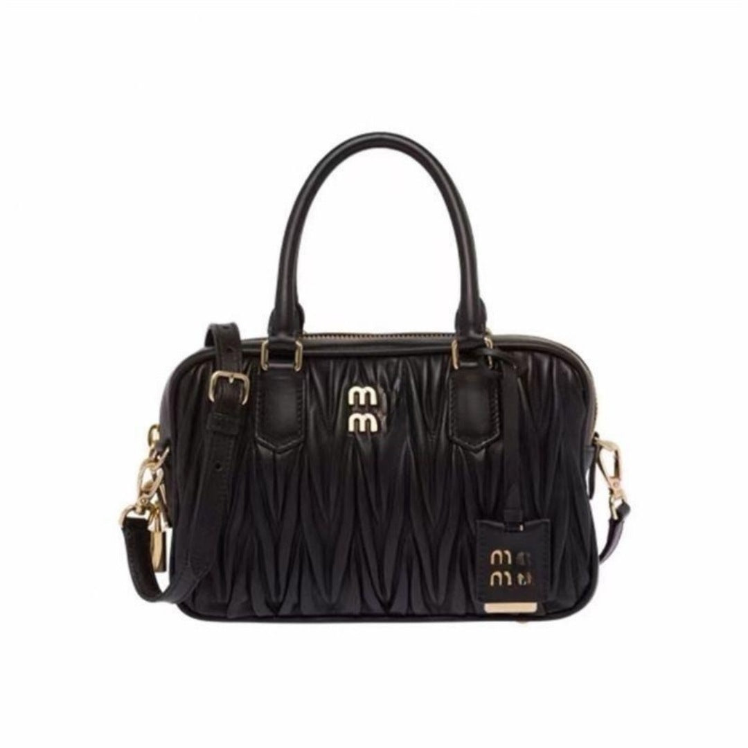 Women's Miao Boston Fashionable Pleated Portable Bags