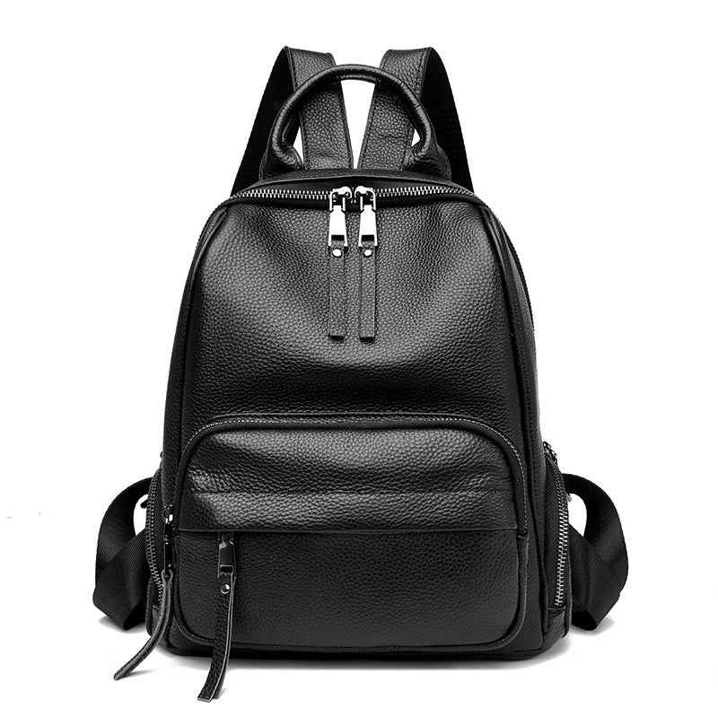 Women's Leather Fashionable First Layer Cowhide Large Backpacks