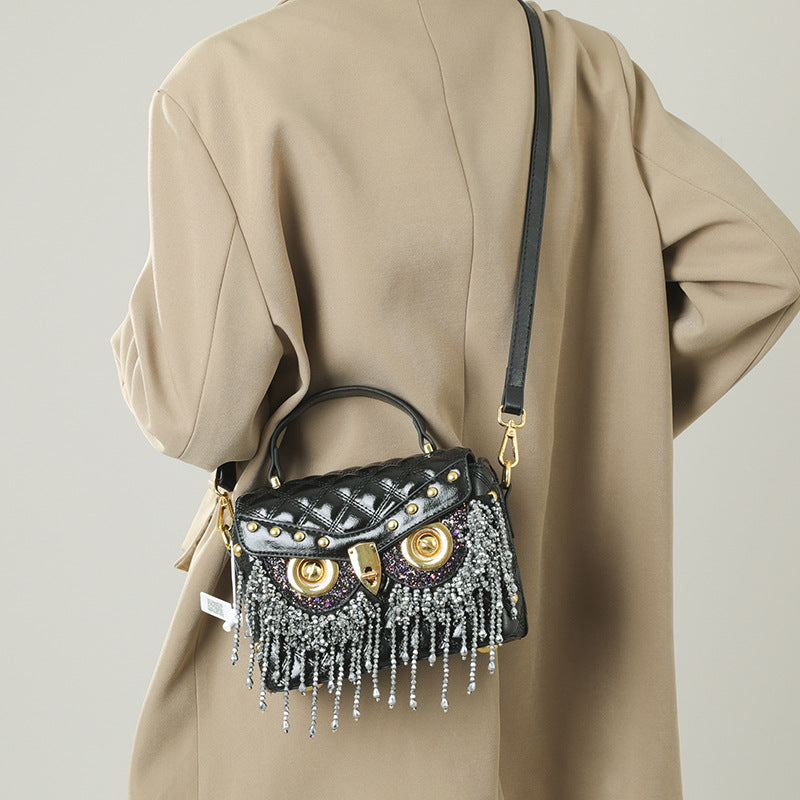 Women's Personality Owl Fashion Rhinestone Style Diamond Shoulder Bags