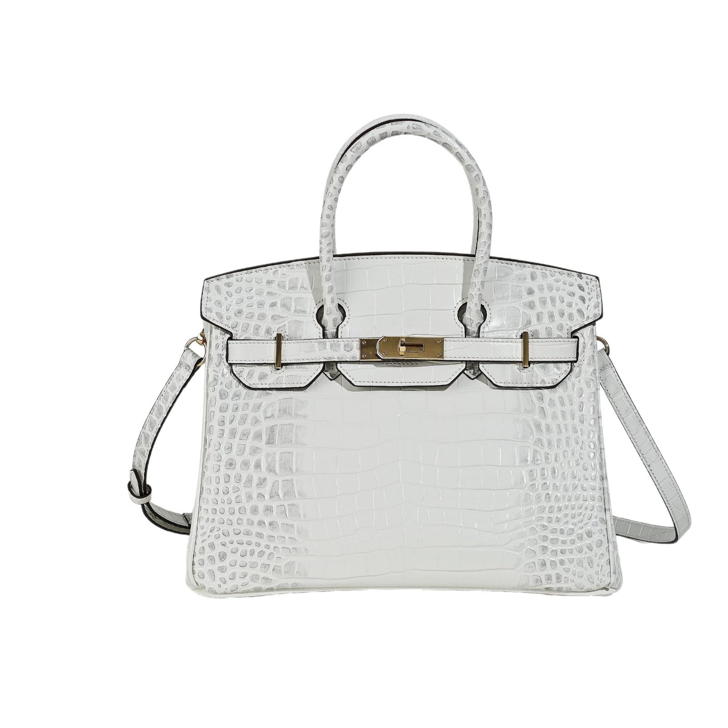 Women's Genuine Leather Premium Cowhide Crocodile Pattern Fashion Bags