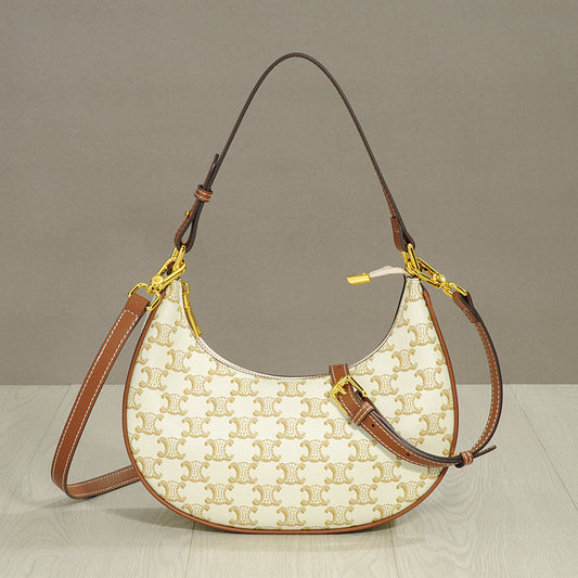 Women's Underarm Carrying Presbyopic Genuine Leather Retro Handbags