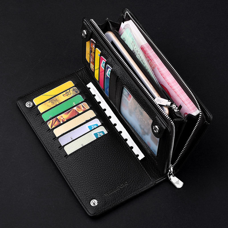 Men's Emperor Paul Long Zipper Mid-length Leather Men's Wallets