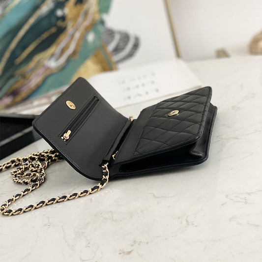 Strictly Choose Fortune Caviar Leather Magnetic Crossbody Bags