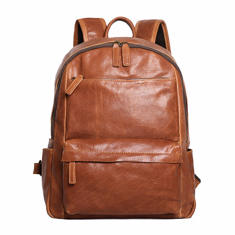 Women's & Men's & Leather First Layer Cowhide Inch Backpacks