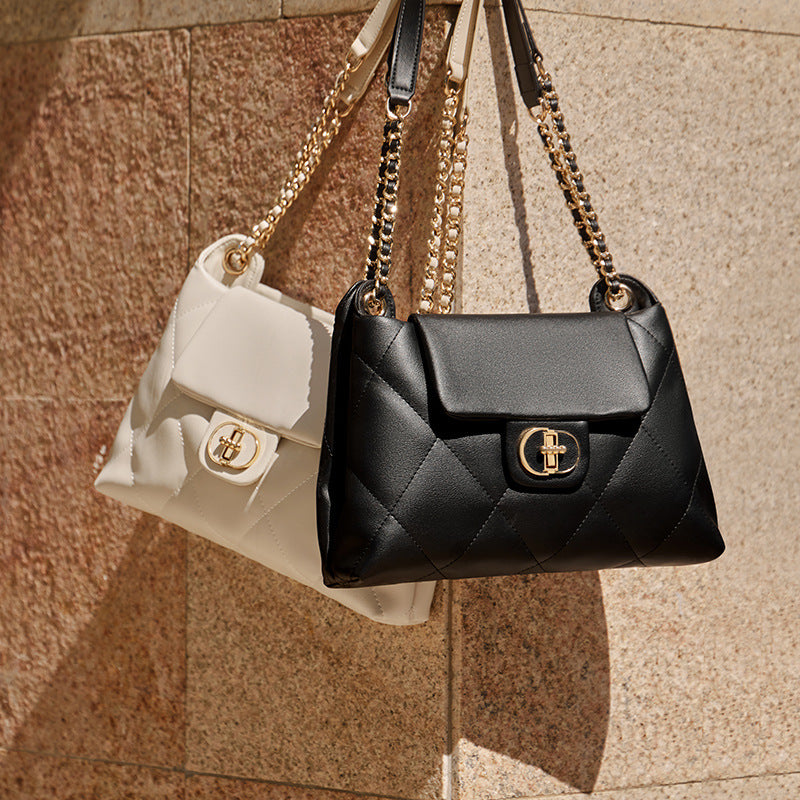 Women's High-grade Chain Commuter Genuine Leather Underarm Shoulder Bags