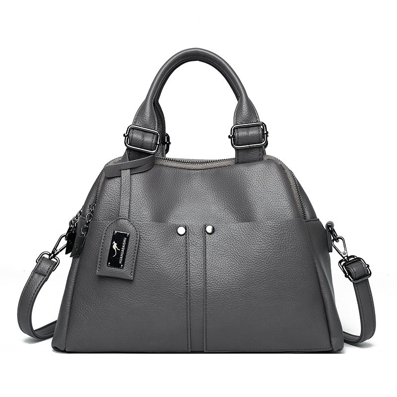 Portable Soft Leather Female Large Capacity Handbags