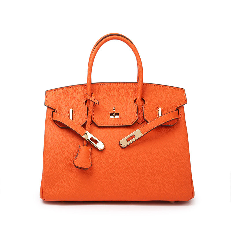 Women's Line First Layer Cowhide Handmade Genuine Bags