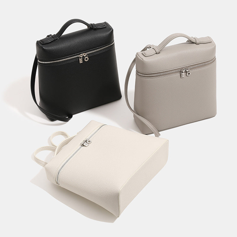 Women's Minimalist Soft Lychee Pattern Lunch Box Backpacks