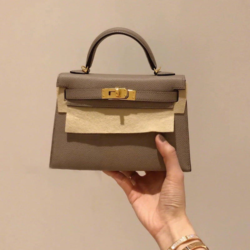 Women's Palm Print Second Generation Kelly Cowhide Handbags