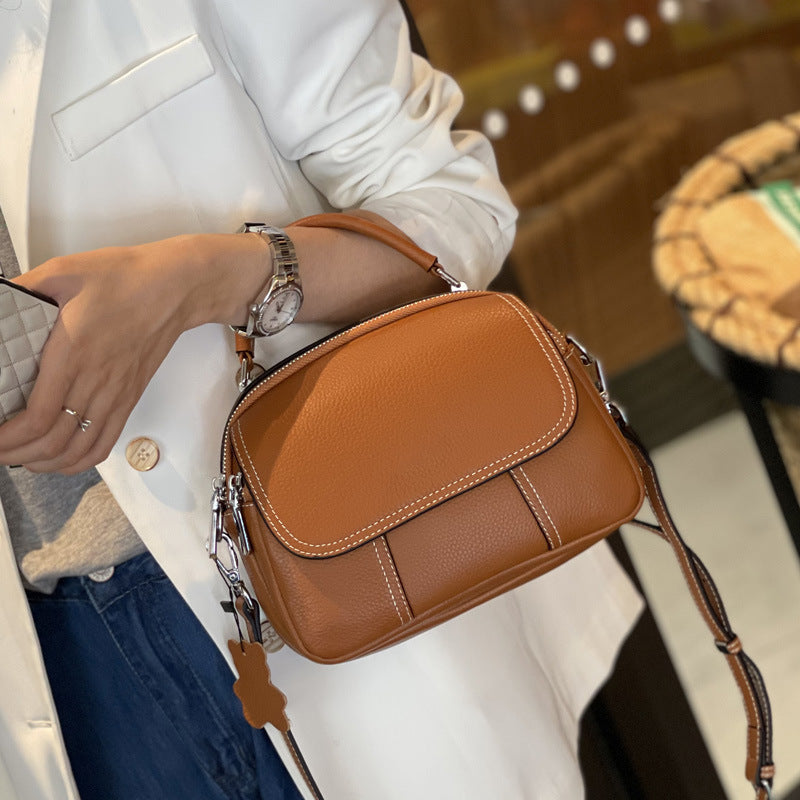 Women's Genuine Leather Portable Fashion High-grade Niche Handbags