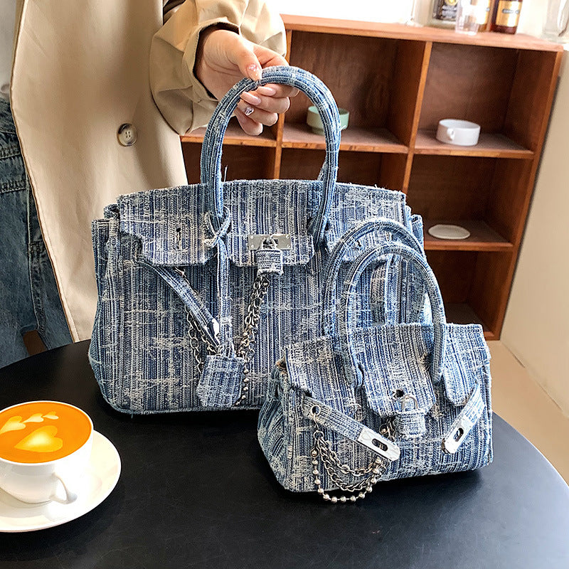 Women's Denim Classic Kelly Street Shot Handbags
